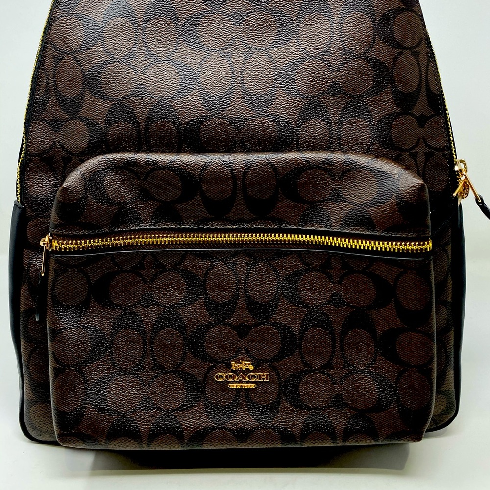Coach - Charlie Backpack Signature Leather Brown